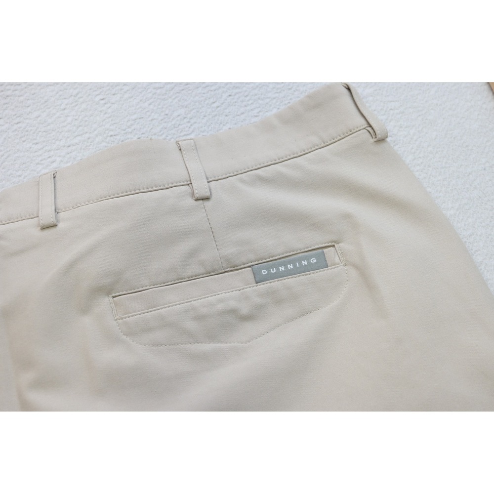 Dunning Golf Shorts Mens 40 Tan Stretch Performance Flat Front Excellent